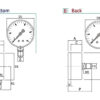 Pressure gauge with case in carbon steel