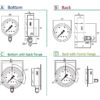 Pressure gauge in stainless steel with bayonet closing
