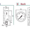 All stainless steel pressure gauge for refrigeration systems