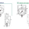 All stainless steel pressure gauge for ammonia
