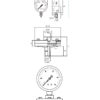 Pressure gauges with diaphragm in stainless steel