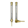 Industrial glass thermometers with opal scale