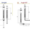 Industrial glass thermometers with opal scale