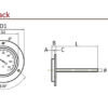 27-结构 Bimetallic thermometer with frontal flange for oven panel
