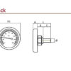 Bimetallic thermometer for oven doors