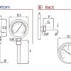 Bimetallic dial thermometer in zincked steel