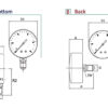 01-结构 Pressure gauge with plastic case